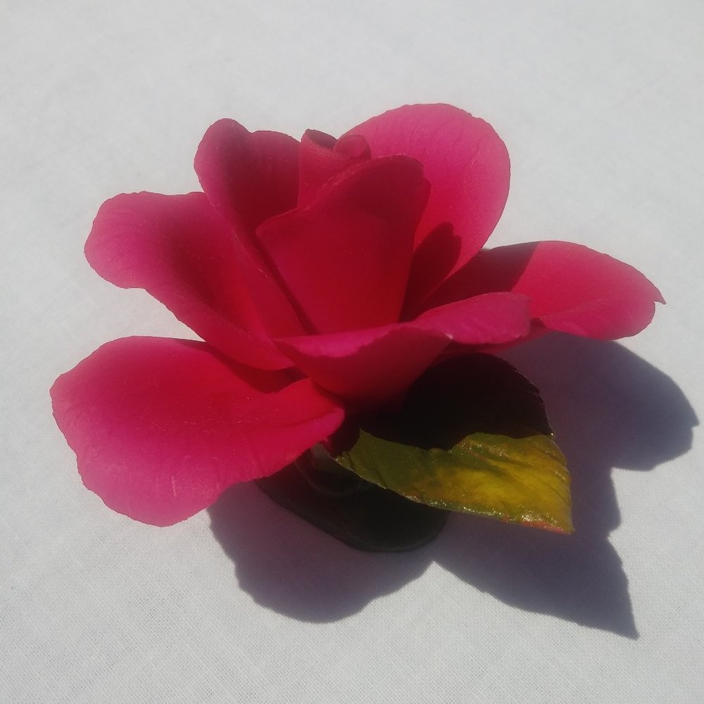 VINTAGE Napoleon Capodimonte Rose Dark Pink